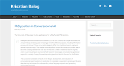 Desktop Screenshot of krisztianbalog.com