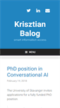 Mobile Screenshot of krisztianbalog.com
